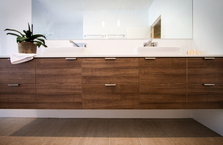 Bathroom|Timber veneer drawers 